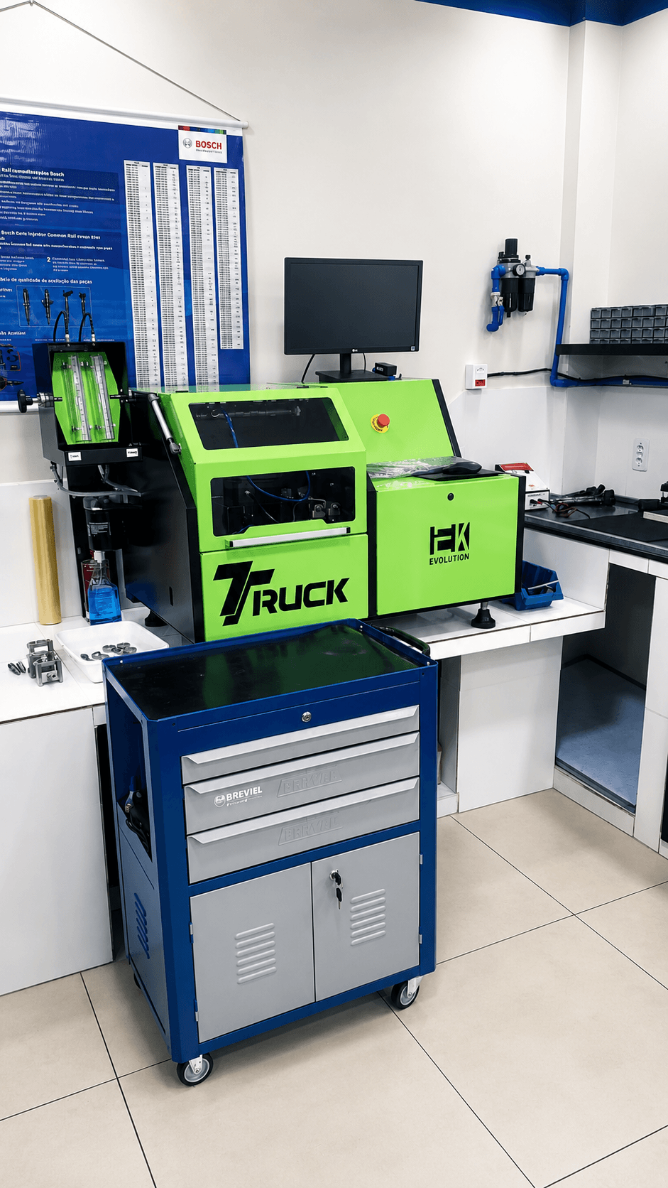 Laboratório de injeção eletrônica diesel da Royal Diesel